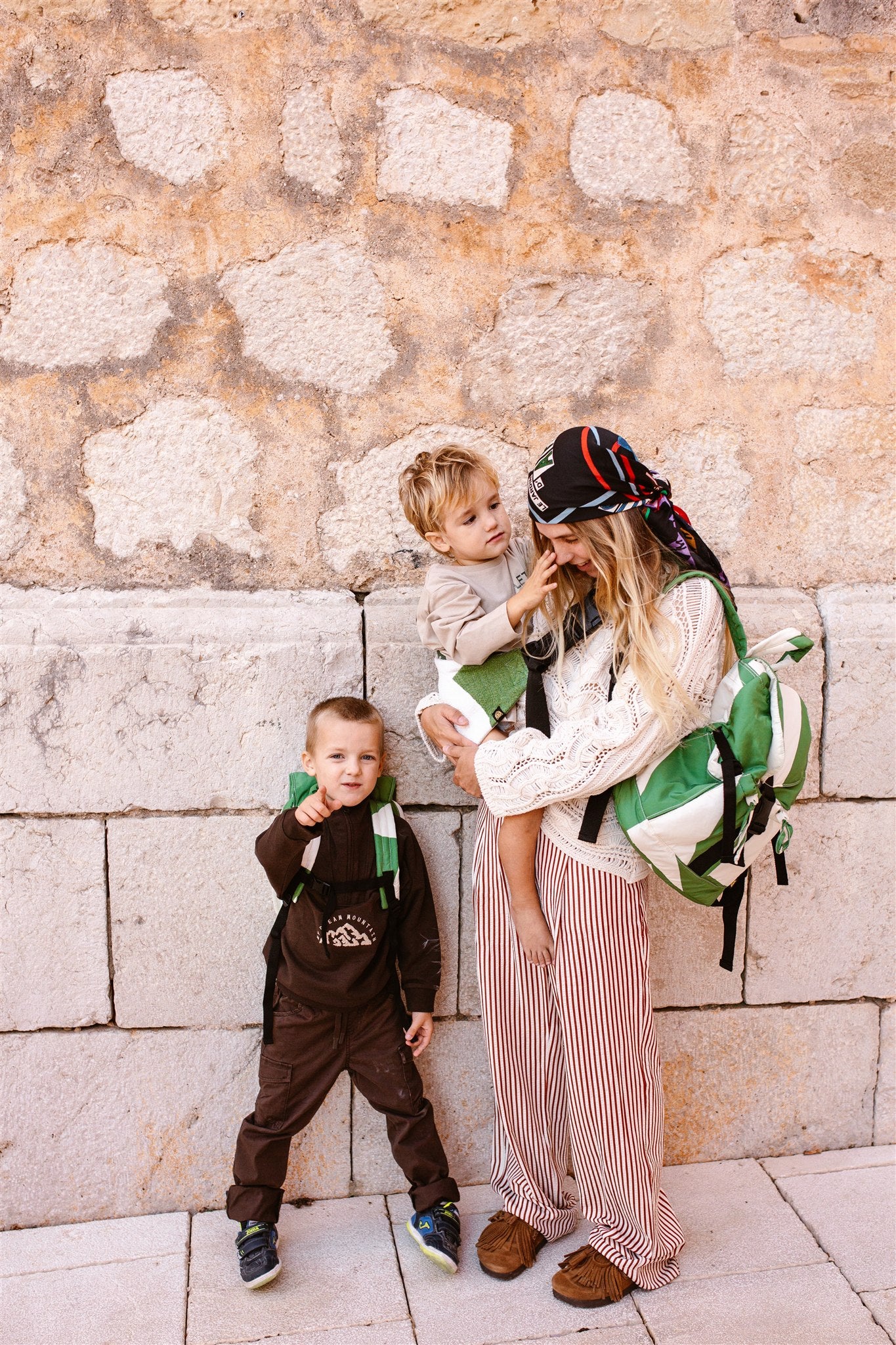 Mom Backpack Green Graphic