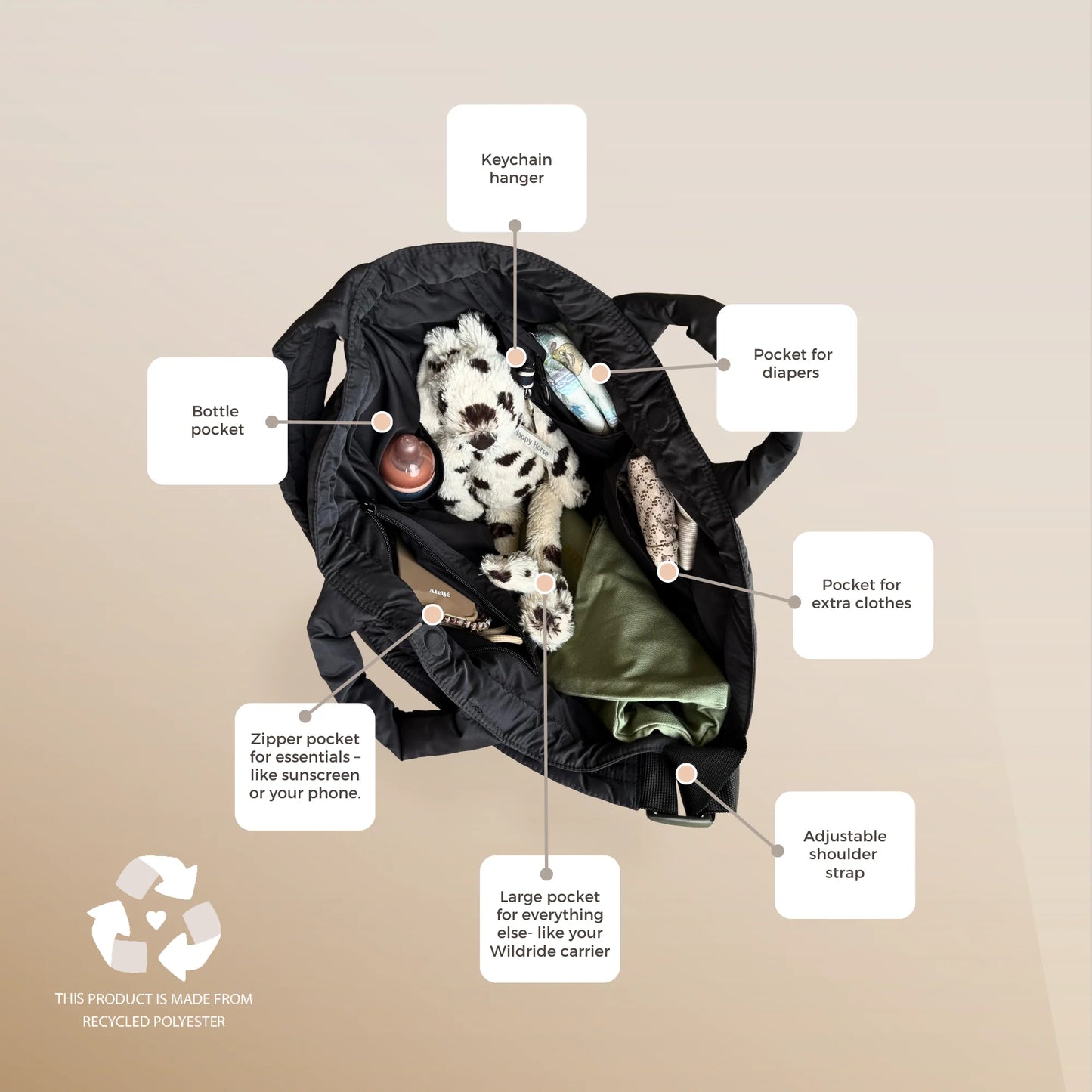 Mom Diaper Bag Black